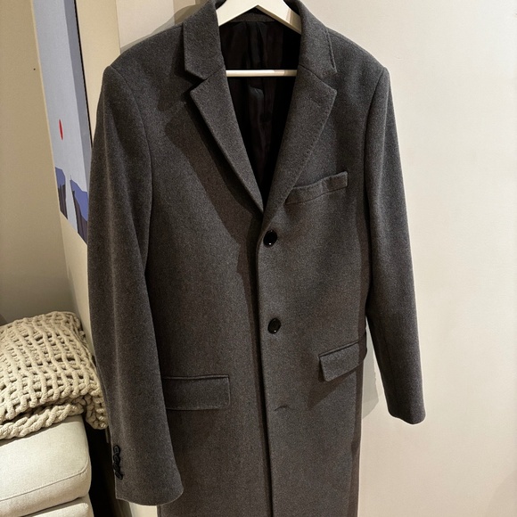 H&M Overcoat Cashmere Blend Grey - Picture 1 of 6